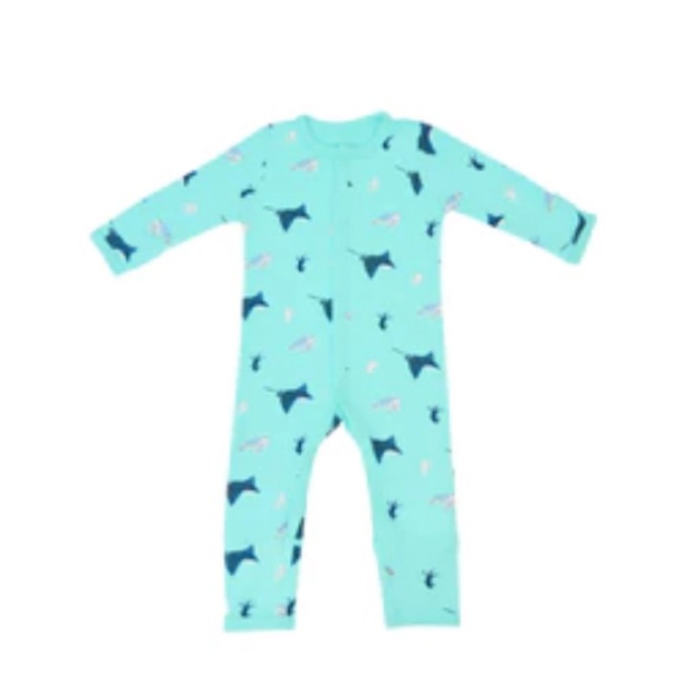 Kyte baby romper in eagle ray